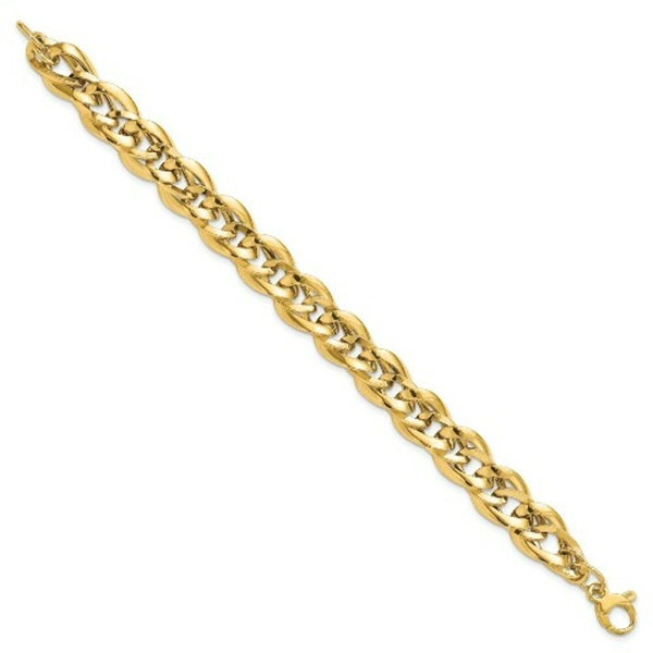 14K Yellow Gold Fancy Link 7.5 inch Bracelet  length: 7.5 inches