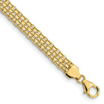Load image into Gallery viewer, 14K Yellow Gold Fancy Link Bracelet  length: 7.5 inches
