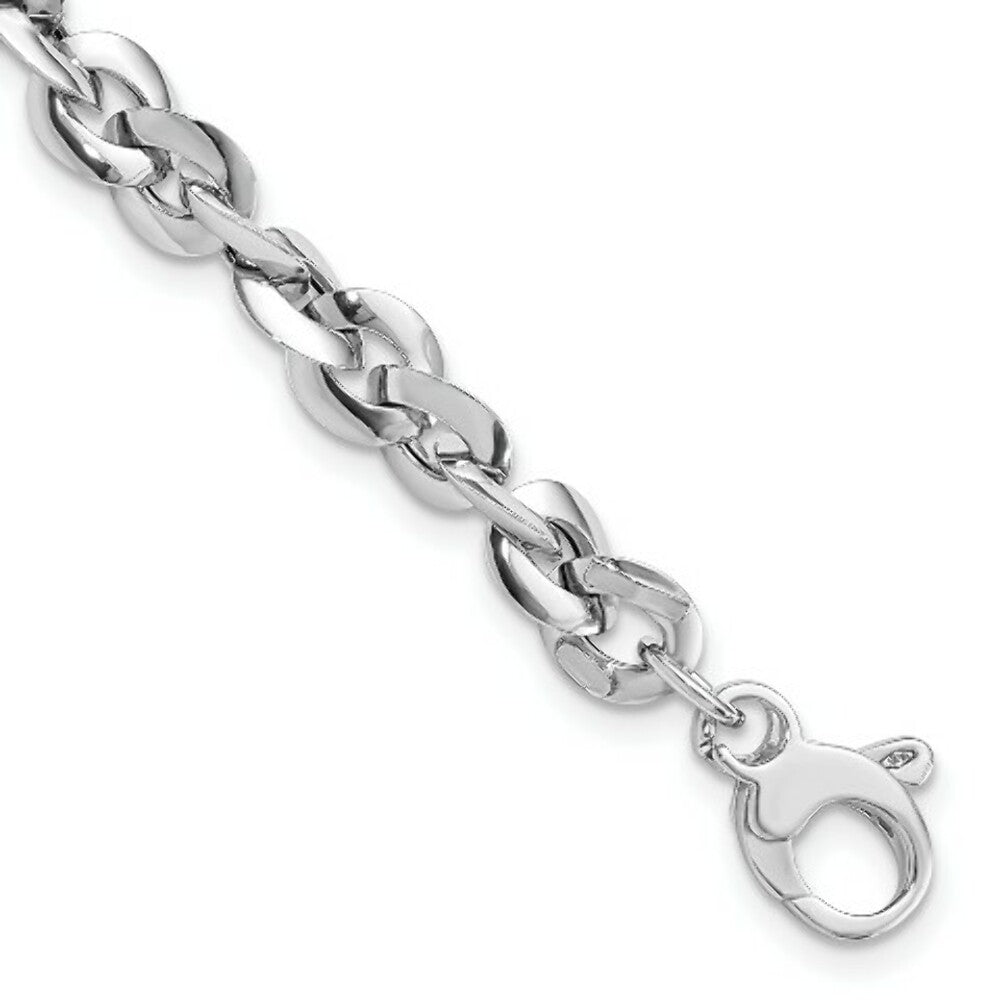14k White Gold Polished Bracelet  length: 7.5 inches