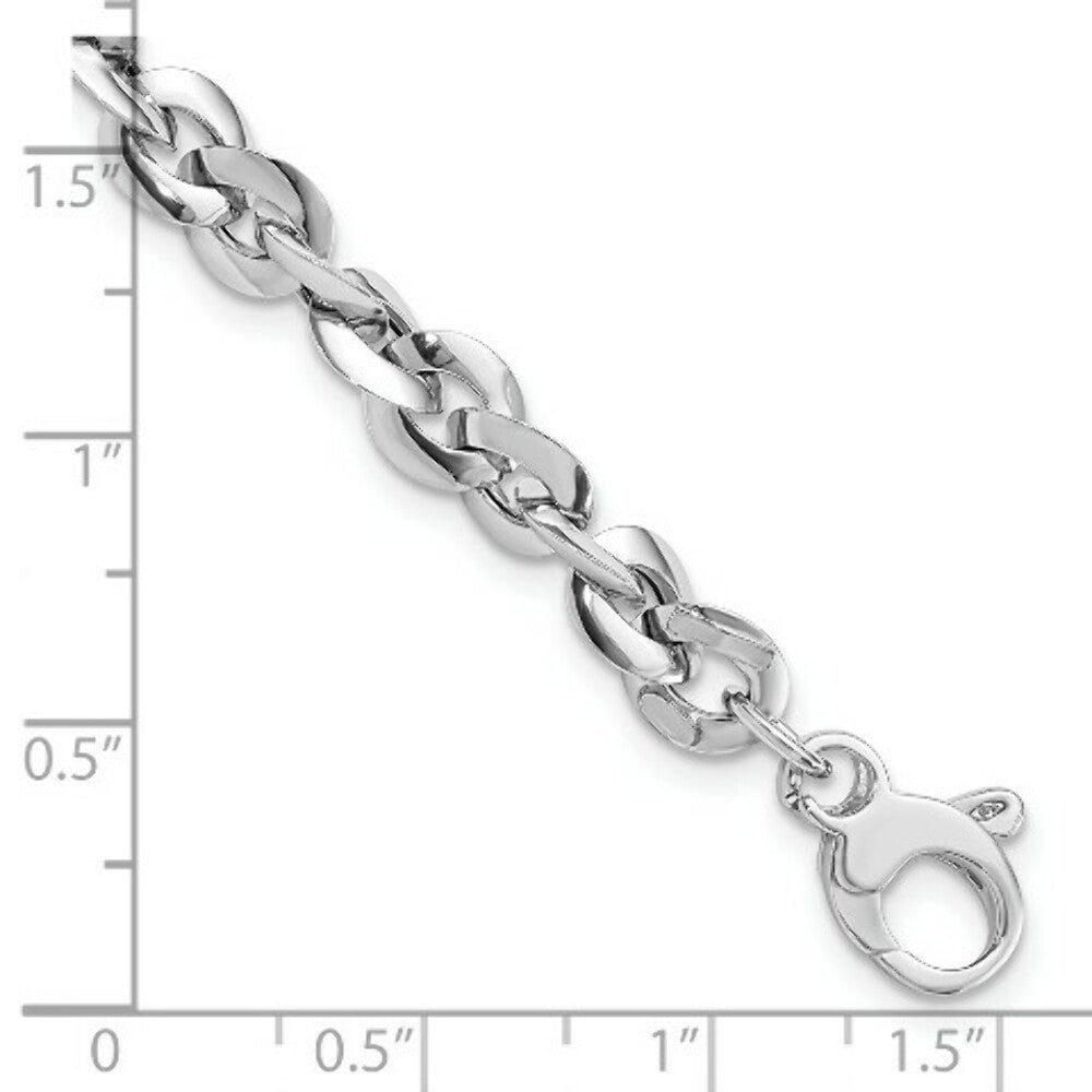 14k White Gold Polished Bracelet  length: 7.5 inches