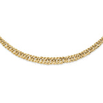 Load image into Gallery viewer, 14K Yellow Gold Fancy Graduated Curb Chain Necklace  length: 18 inches
