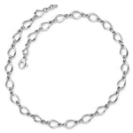 Load image into Gallery viewer, 14k White Gold Fancy Link Necklace  length: 18 inches
