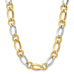Load image into Gallery viewer, 14k Two Tone Gold Polished Necklace  length: 17.5 inches
