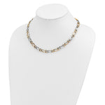Load image into Gallery viewer, 14k Two Tone Gold Polished Necklace  length: 17.5 inches
