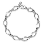 Load image into Gallery viewer, 14k White Gold Fancy Link Bracelet  length: 7.5 inches
