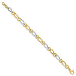 Load image into Gallery viewer, 14k Two Tone Gold Polished Bracelet  length: 7.25 inches
