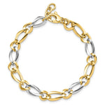 Load image into Gallery viewer, 14k Two Tone Gold Polished Bracelet  length: 7.25 inches
