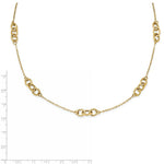 Load image into Gallery viewer, 14k Yellow Gold Fancy 3-Links Italian Made Necklace  length: 18 inches
