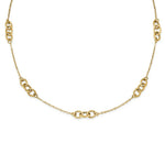 Load image into Gallery viewer, 14k Yellow Gold Fancy 3-Links Italian Made Necklace  length: 18 inches

