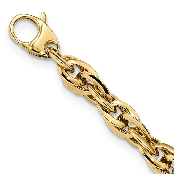 14K Yellow Gold Fancy Link Necklace  length: 17.5 inches