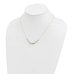 Load image into Gallery viewer, 14k Two Tone Gold Diamond-cut Polished Graduated Barrels Necklace  length: 18 inches
