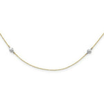 Load image into Gallery viewer, 14k Two Tone Gold Polished and Textured Circles Necklace  length: 36 inches
