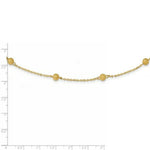 Load image into Gallery viewer, 14K Yellow Gold Textured 7 Stations Ball Necklace  length: 24 inches
