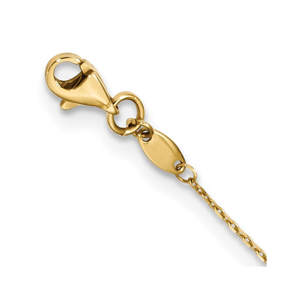 14K Yellow Gold and Diamond-cut Fancy Beaded 18in Necklace  length: 18 inches