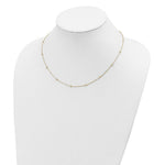 Load image into Gallery viewer, 14K Yellow Gold Diamond-cut Tiny Puffed Circles 15-Station Necklace  length: 18 inches
