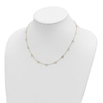 Load image into Gallery viewer, 14K Yellow Gold Open Hearts on Heart Link 17-Station Necklace  length: 18 inches
