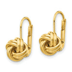 Load image into Gallery viewer, 14K Yellow Gold Polished Love Knot Leverback Earrings

