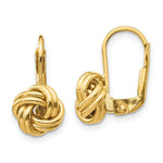 Load image into Gallery viewer, 14K Yellow Gold Polished Love Knot Leverback Earrings
