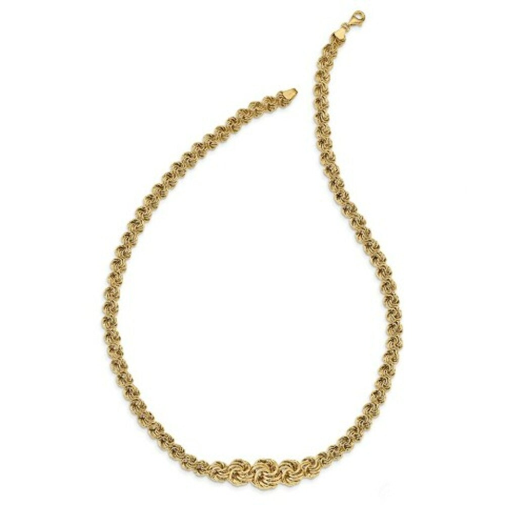 14K Yellow Gold Fancy Link 17.5in Necklace  length: 17.5 inches