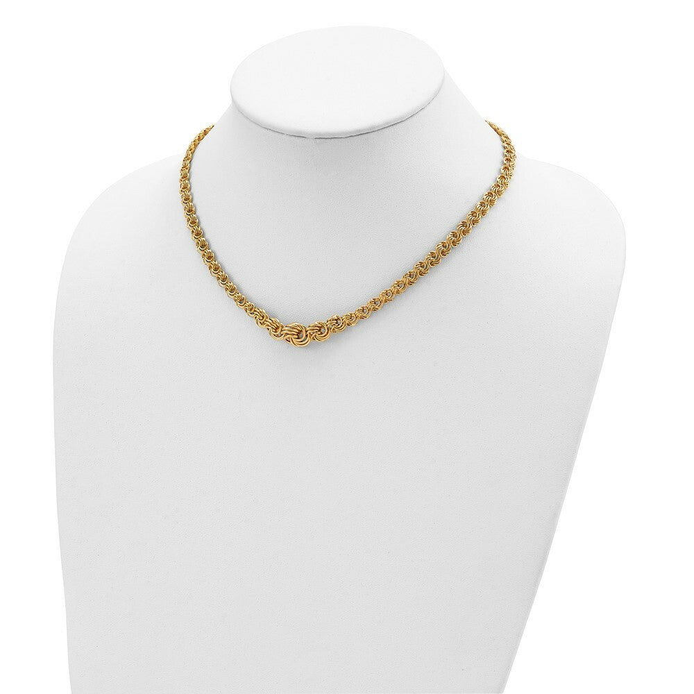 14K Yellow Gold Fancy Link 17.5in Necklace  length: 17.5 inches