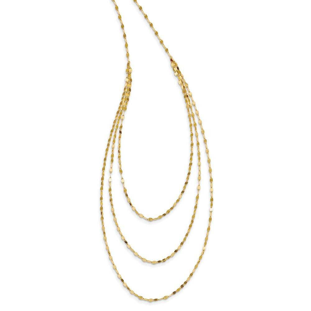 14K Yellow Gold Fancy Necklace  length: 19.5 inches