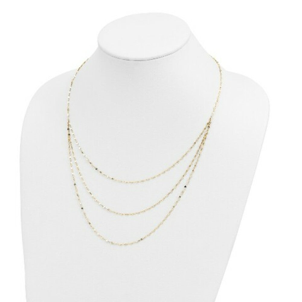 14K Yellow Gold Fancy Necklace  length: 19.5 inches