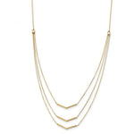 Load image into Gallery viewer, 14K Yellow Gold 3 Strand w 2in Extension Drop Bar Necklace  length: 18 inches
