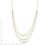 Load image into Gallery viewer, 14K Yellow Gold 3 Strand w 2in Extension Drop Bar Necklace  length: 18 inches
