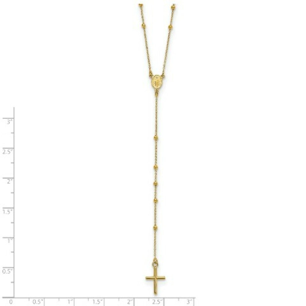 14K Yellow Gold Rosary  length: 24 inches