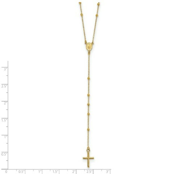 14K Yellow Gold Rosary  length: 24 inches