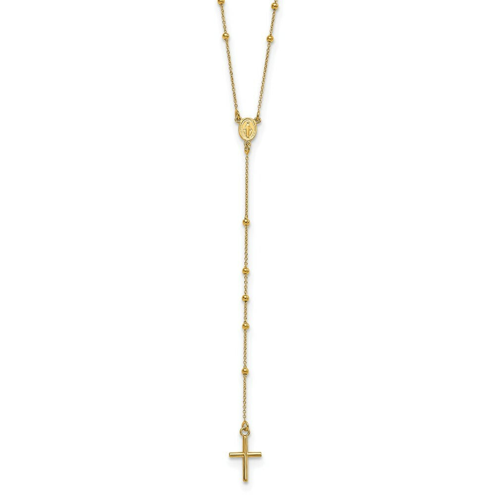 14K Yellow Gold Rosary  length: 24 inches