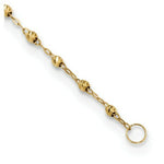 Load image into Gallery viewer, 14K Yellow Gold Polished &amp; Diamond-cut w/3in ext. Rosary Necklace  length: 20 inches
