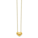 Load image into Gallery viewer, 14K Yellow Gold Puffed Heart Necklace  length: 18 inches

