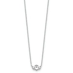 Load image into Gallery viewer, 14k White Gold Polished Claddagh Necklace  length: 17 inches
