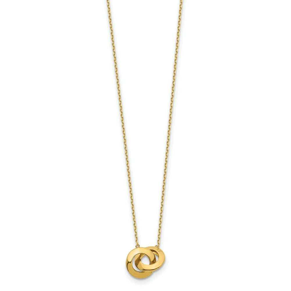 14K Yellow Gold Fancy Necklace  length: 17 inches