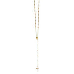 Load image into Gallery viewer, 14k Tri Color Gold Polished Miraculous Rosary  length: 24 inches
