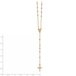 Load image into Gallery viewer, 14k Tri Color Gold Polished Miraculous Rosary  length: 24 inches
