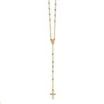 Load image into Gallery viewer, 14k Tri Color Gold Polished Miraculous Rosary  length: 24 inches
