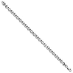 Load image into Gallery viewer, 14K White Gold 6.25mm Polished Fancy Rolo Link Bracelet  Length 7.5'' inches
