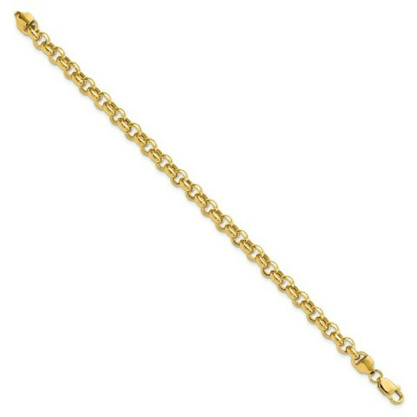 14K Yellow Gold 6.25mm Polished Fancy Rolo Link Bracelet  Length 7.5'' inches