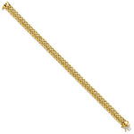 Load image into Gallery viewer, 14K Yellow Gold 6.75mm Polished Mesh Bracelet  Length 7.25'' inches
