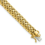Load image into Gallery viewer, 14K Yellow Gold 6.75mm Polished Mesh Bracelet  Length 7.25'' inches
