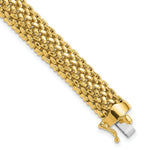 Load image into Gallery viewer, 14K Yellow Gold 9.25mm Polished Mesh Bracelet  Length 7.25'' inches
