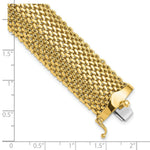 Load image into Gallery viewer, 14K Yellow Gold 18.75mm Polished Mesh Bracelet  Length 7.25'' inches

