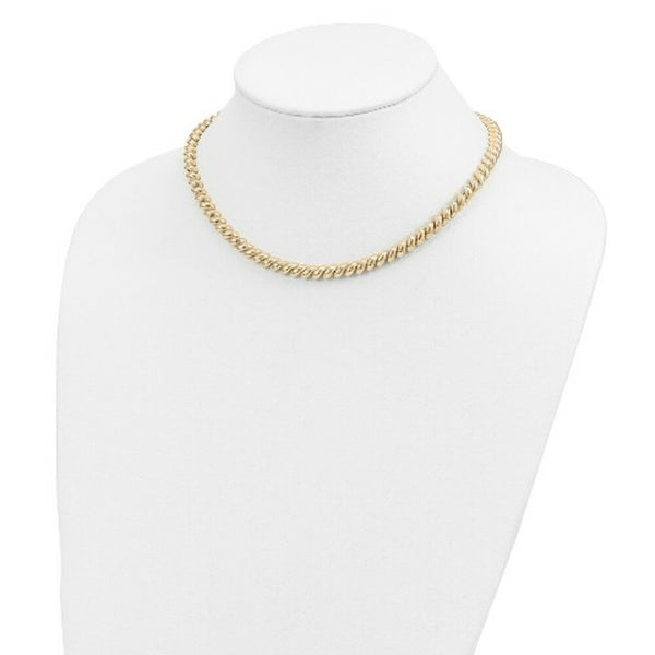 14K Yellow Gold Polished San Marco Necklace  Length 16'' inches