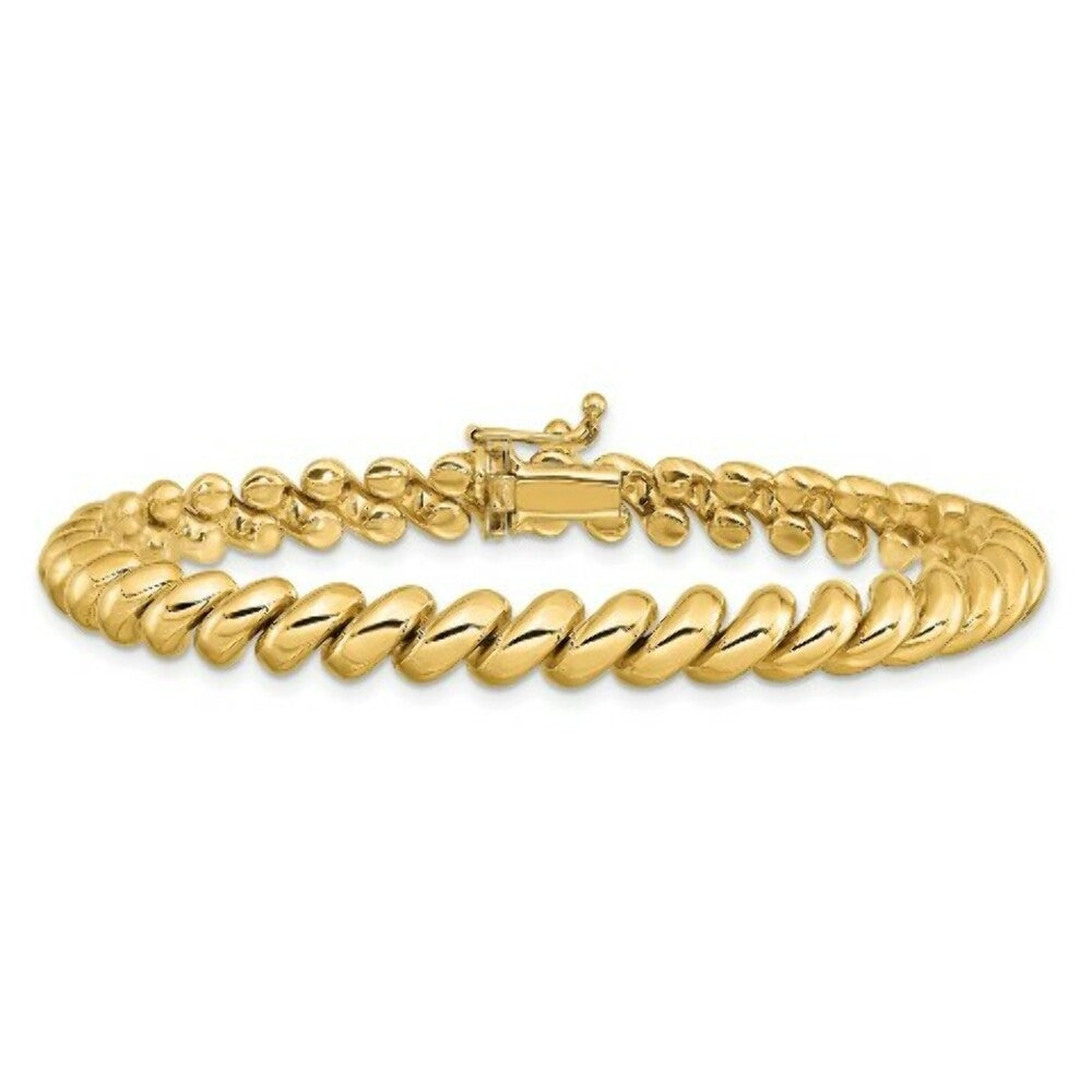 14K Yellow Gold San Marco Bracelet  Length 7'' inches
