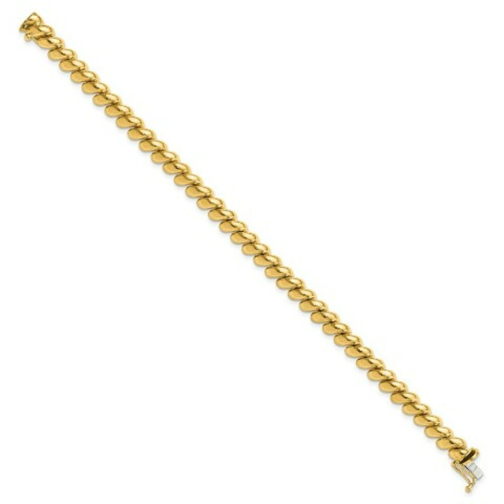 14K Yellow Gold San Marco Bracelet  Length 8'' inches