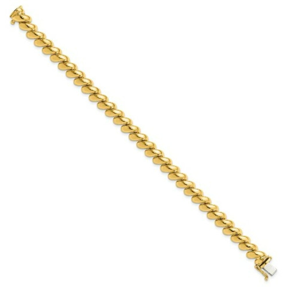 14K Yellow Gold San Marco Bracelet  Length 8'' inches