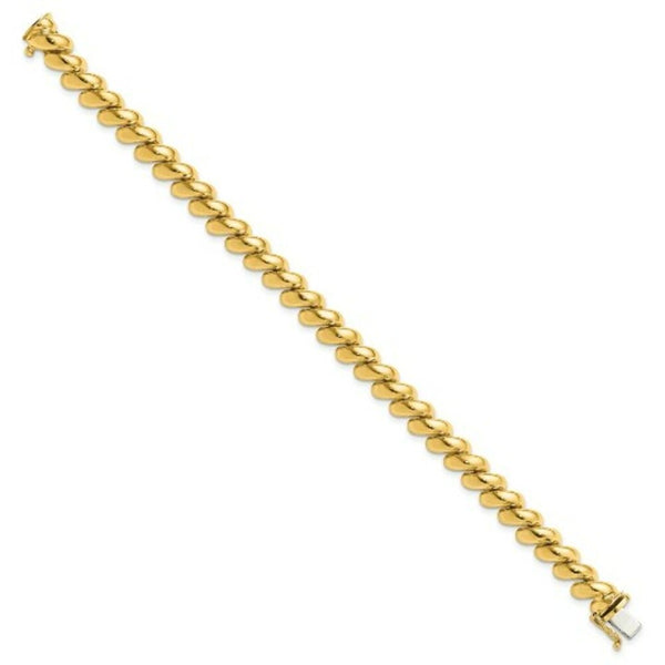 14K Yellow Gold San Marco Bracelet  Length 8'' inches