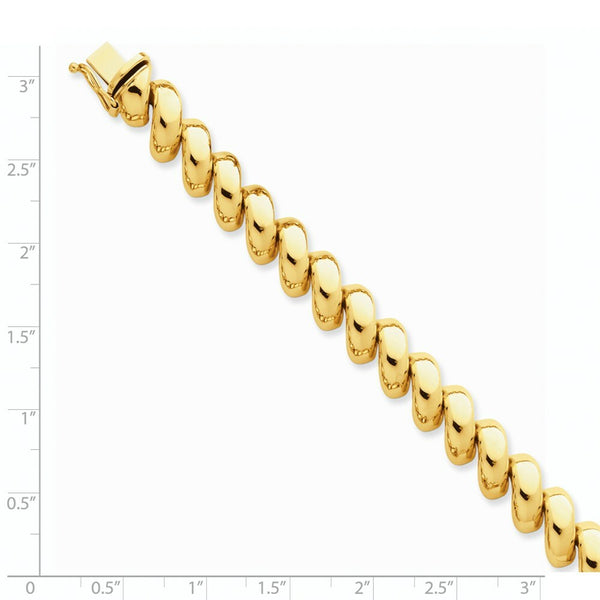 14K Yellow Gold San Marco Bracelet  Length 8'' inches